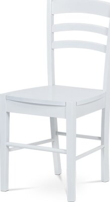 Jídelní židle celodřevěná, bílá