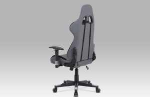 Kancelářská židle houpací mech., šedá + černá látka, plast. kříž